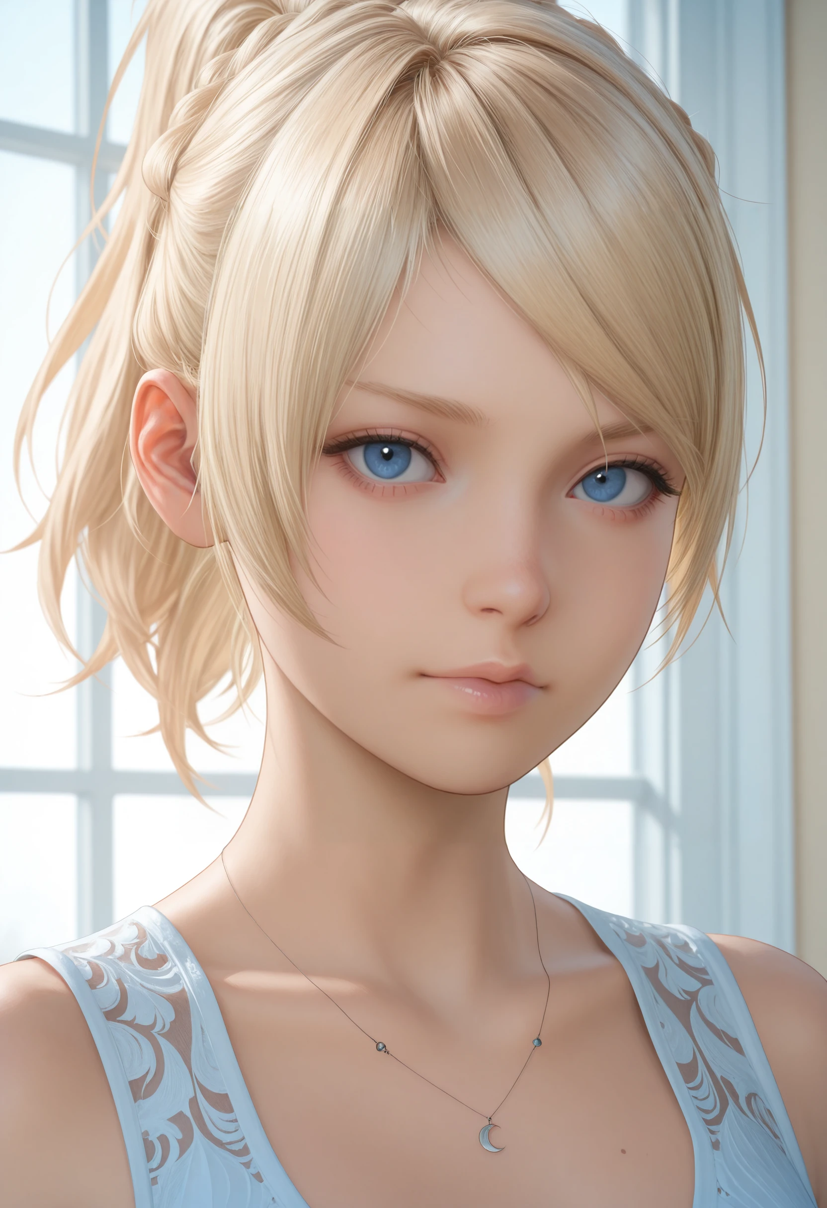 masterpiece, very aesthetic, best quality, absurdres, newest, solo,
<lora:ILFFLuna:1>
FFLuna, 1girl, blonde hair, ponytail, blue eyes, looking at viewer, portrait