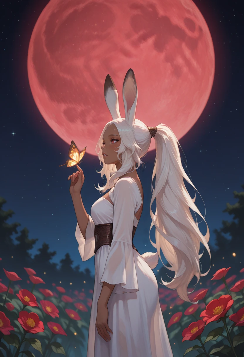 1 Cheshire cat Month,The rabbit blends into the moon,Moon superimposed with rabbit,Double exposure illustration,Huge Full Moon