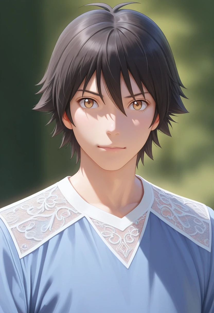 masterpiece, best quality, intricate details, (photorealistic:0.6), looking at viewer, 1boy, solo, male focus, <lora:yuuma_isogai_ilxl:0.96>, yuuma_isogai, black hair, brown eyes, short hair, ,