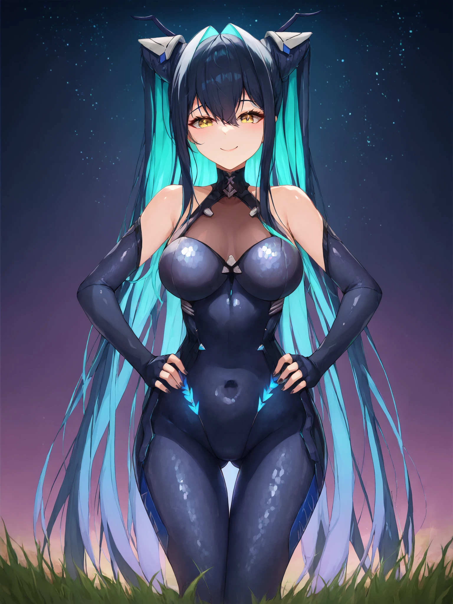 (Wearing transparent black and blue-black clothing:1.5),Beautiful girl in official dress,The hair whiong green hair,red pupils,A slim waist does not show off the figure,(exposed Breasts:1.4),high quality,(see-through clothing:1.2),(Conspicuous nipples :1.2),(Conspicuous Vagina :1.2),(Orgasm:1.4)