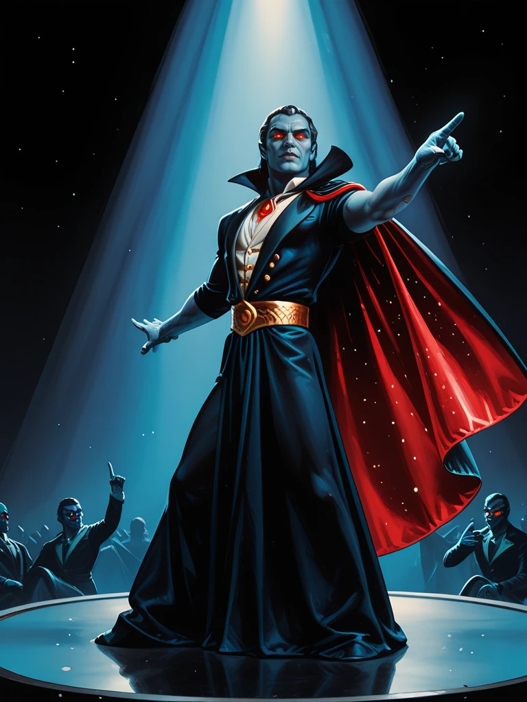 <lora:Strahd:0.7>
strahd,,male,,dark hair,, colored skin, blue skin, glowing eyes,, cape,,
solo
dancing, disco, on arm pointing to the sky
