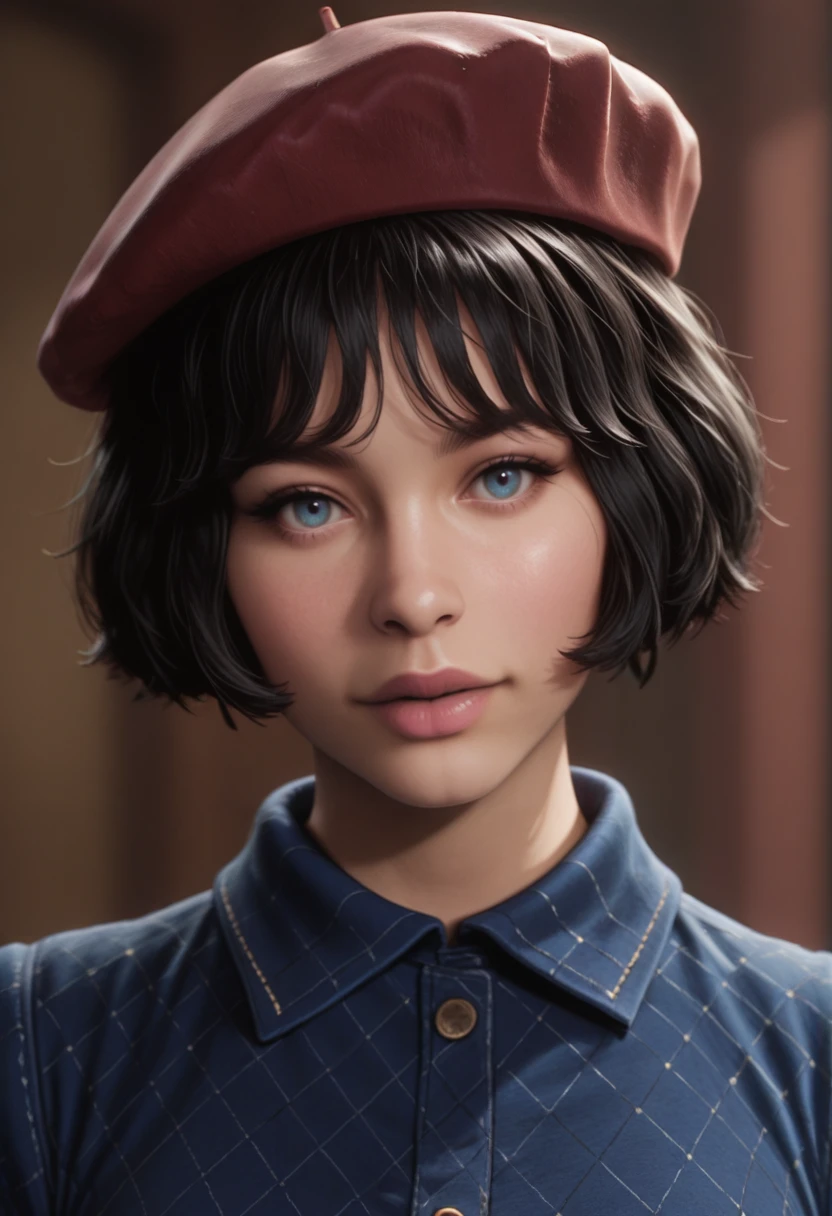 masterpiece, very aesthetic, best quality, absurdres, newest, realistic,
<lora:ILE3Sophie:1.0>
E3Sophie, 1girl, short hair, black hair, blue eyes, beret, looking at viewer, portrait