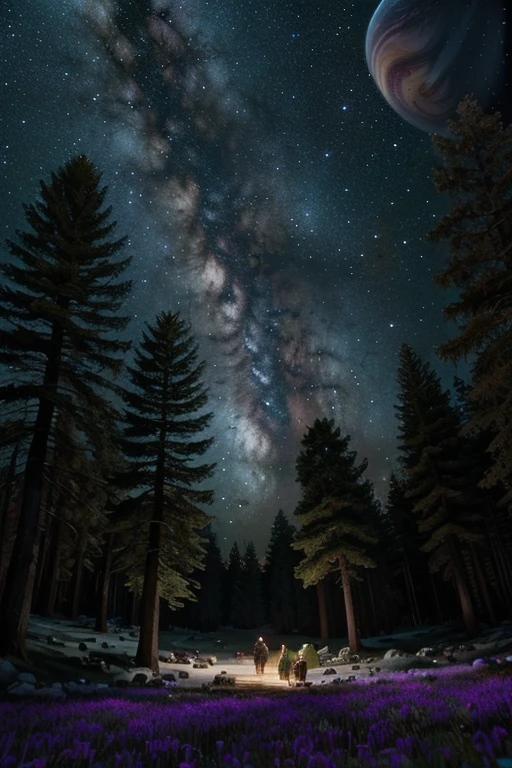 style of ral-3dcubes, landscape of a Realistic Peaceful (Cosmic Archive:1.2) and Milky Way, crowded trees, Fairy-Tale, broad lighting, atmospheric perspective, Kodak Ektar, <lora:ral-3dcubes-sd15_epoch_9:0.75>, cinematic atmosphere, sublime, perfect composition, aesthetic, highly enhanced, dynamic composition, artistic, cute