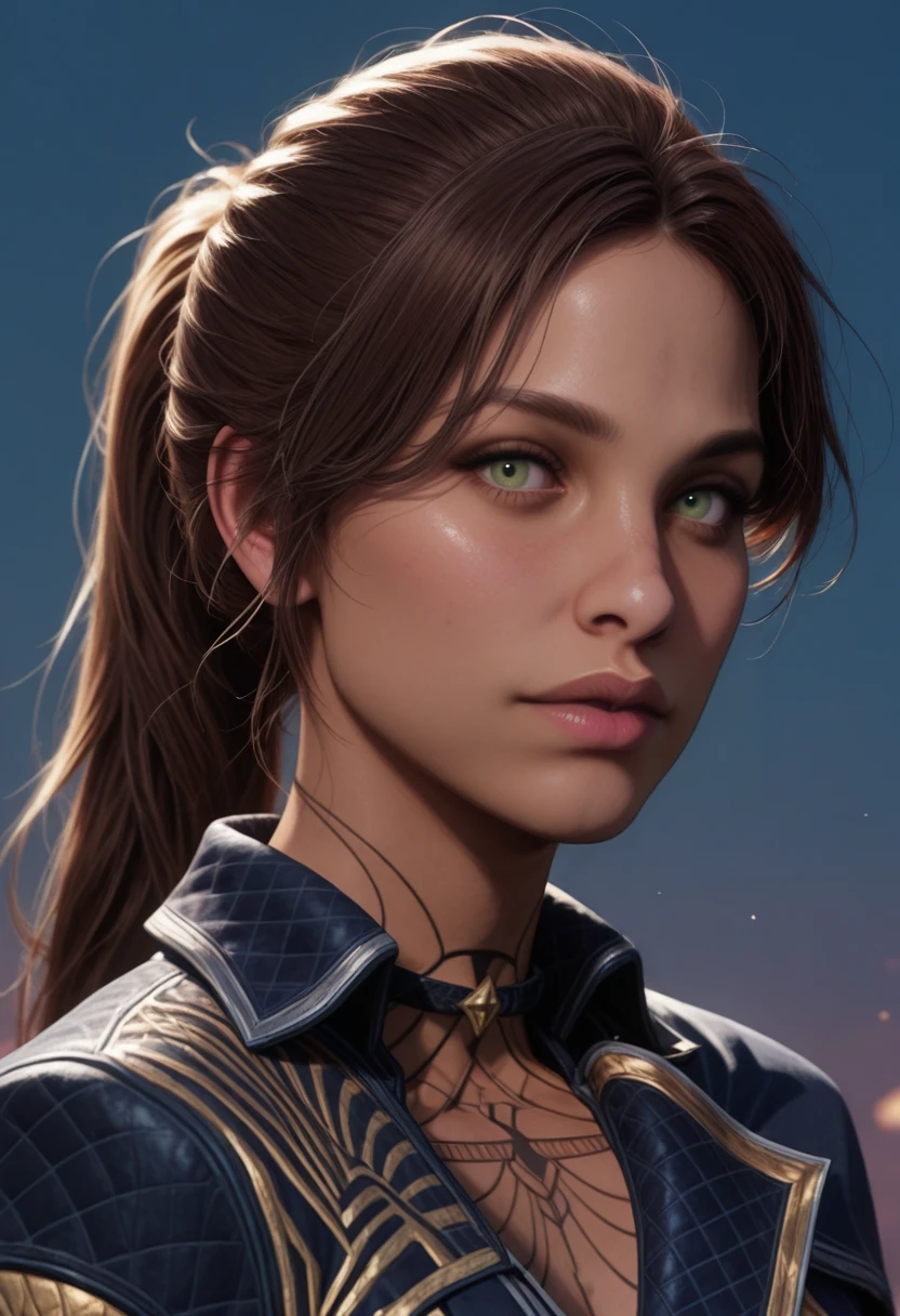 masterpiece, very aesthetic, best quality, absurdres, newest, realistic
<lora:ILE3Sciel:1.0>
E3Sciel, 1girl, brown hair, long hair, ponytail, green eyes, looking at viewer, portrait