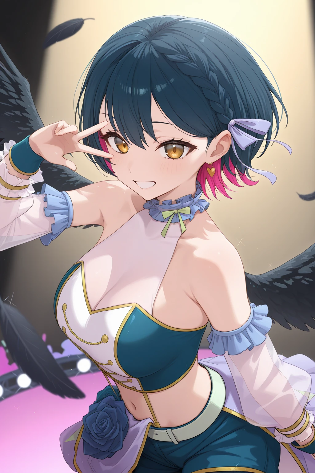 High resolution, Blushing, Crying face、despair、Highest quality, Anatomically correct, Character portrait, Swimwear、anime, Car washのブラシ、Two large, vertical, thick poles densely covered with colorful, tufted brush.、 A large, wide pole above the head that is densely covered with colorful, tufted brush.、Being pinched and crushed、Similar to a thick cup brush、They are lined up without any gaps.、The girl is sandwiched between a thick pole that is densely covered with colorful, tufted hair.、Close tightly、The girl can be seen through the gaps in her colorful, fluffy, thin brushes.、The girl is sandwiched between a thick pole that is densely covered with colorful, tufted hair.、whole body、Angle of view、After the brush、water droplets、Wide angle、Overall image、Car wash