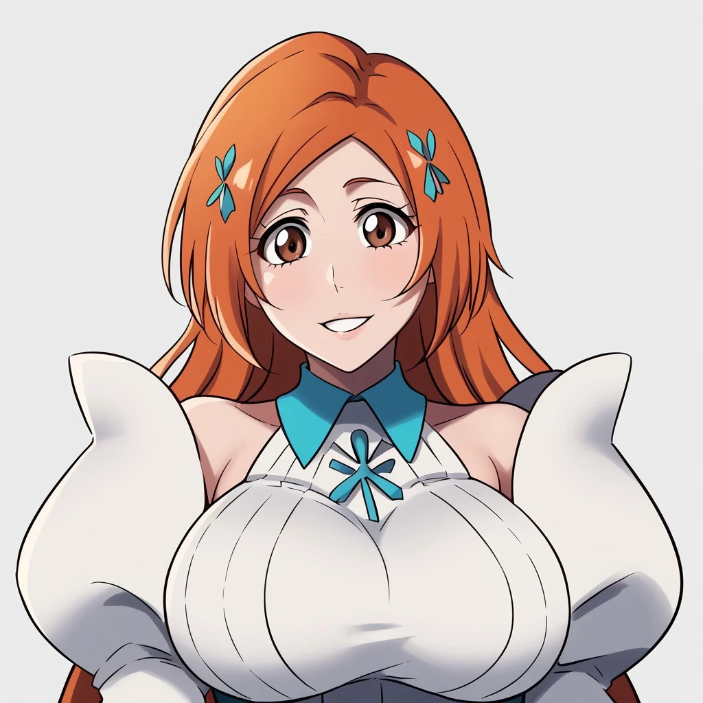 score_9, score_8_up, score_7_up, score_6_up, score_5_up, score_4_up, source_cartoon, <lora:confetti-extract- ponyxl:0.85>, detailed eyes, easynegative, rating_explicit, Expressiveh, 1girl, solo, rakusaku, big breasts, smiling at viewer, blush, close up
1girl, solo, orange hair, long hair, brown eyes, large breasts,
orihimetybw, orange hair, hair ornament, straight hair, parted bangs, long hair, brown eyes, crop top, clothing cutout, detached sleeves, juliet sleeves, puffy sleeves, white sleeves,