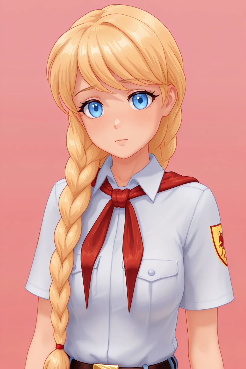 RIIIILF, BTBF, G3NSHIN, 3D, FSlavyaF, blond hair, blue eyes, 1girl, solo, simple background, soft, smooth, very aesthetic, masterpiece, best quality, amazing quality, 8k, ultra-HD, high detail