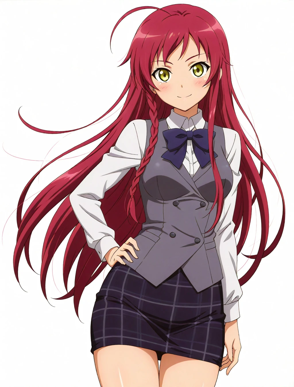 <lora:yusa_emi_XL_illustrious-noob_v1:1>1girl, yusa emi, skirt suit,, best quality, masterpiece, high quality, highres, absurdres ,<lora:NoobV065sHyperDmd:1>