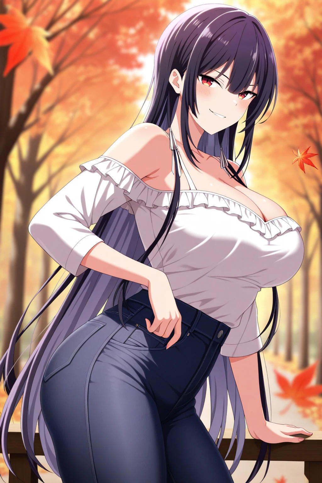 Mom with 4 daughters, mature women,realistic skin,perfect ,black hair, long hair, (hair over one eye:1.4), messy hair, hair between eyes, chubby,plump,fat, Sexy lips, pucker lips,cute shy blush on,on the garden ,4 daughters