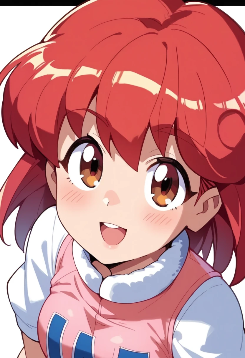 score_9, score_8_up, score_7_up, score_6_up, score_5_up, score_4_up, masterpiece, best quality, highly detailed, BREAK,
<lora:Pastel_Twinbee:1> pastelbee, short hair, red hair, white gloves, short sleeves,