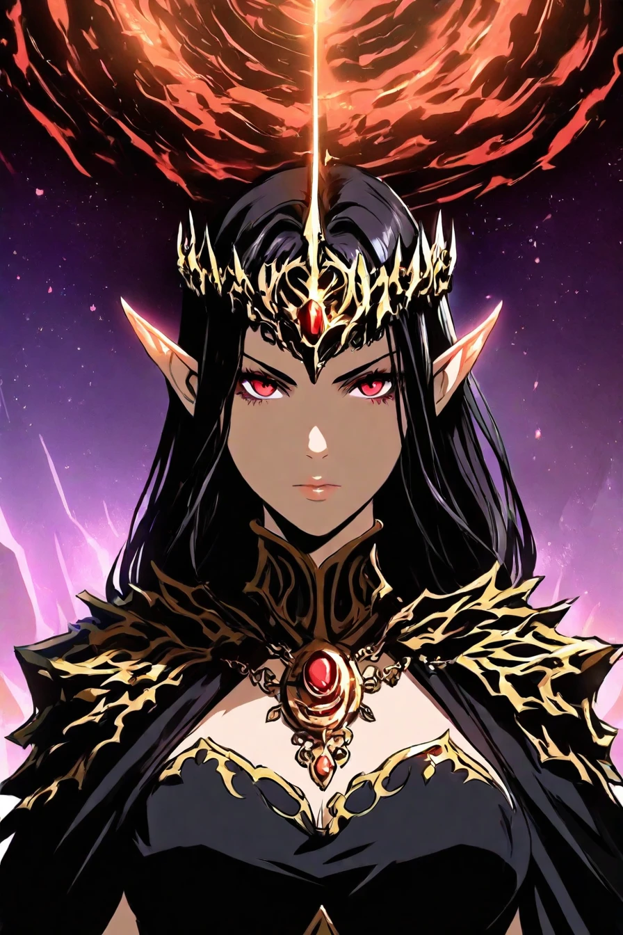1girl, solo, alone, elf, pointy ears, <lora:dark_fantasy_epic_illustriousXL_by_zura_janai-000029:1>, dark_fantasy_epic, dark fantasy, masterpiece, highres