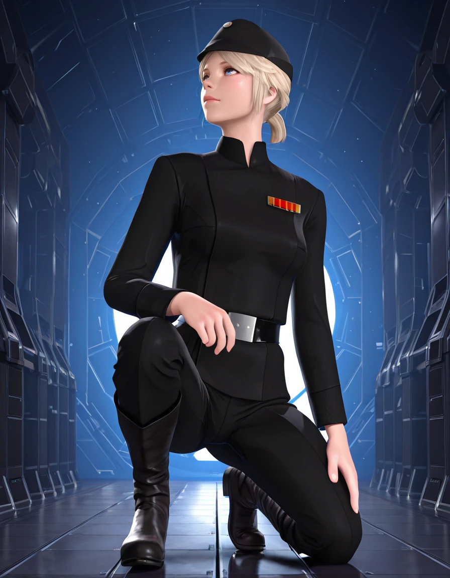 gwen stacy wearing  ds9st uniform