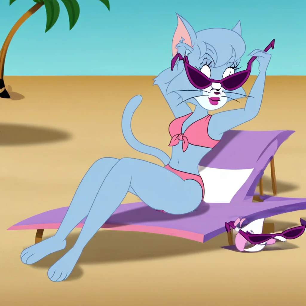 tom and jerry tales: beach bully bingo cat lady V1
