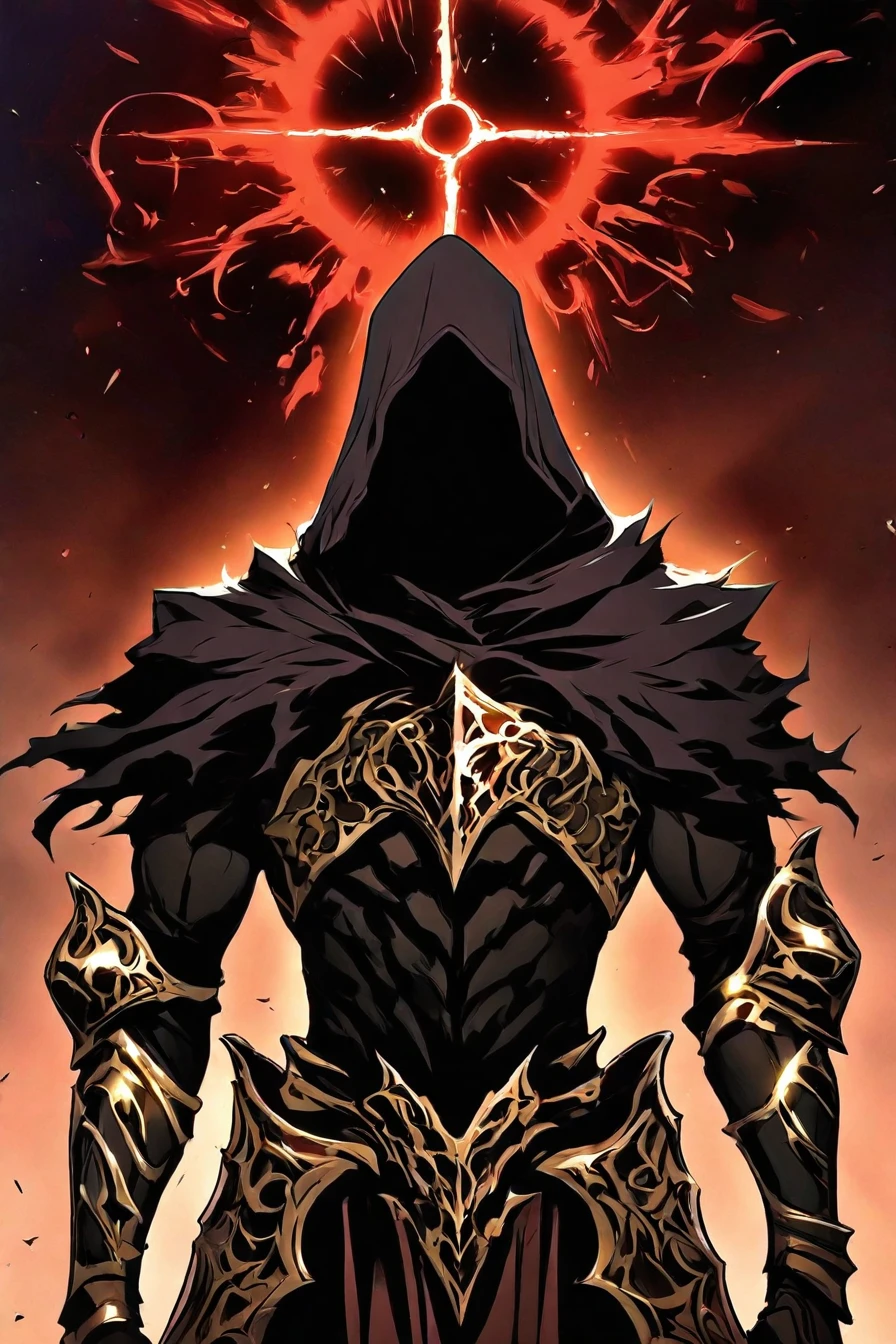 1boy, solo, alone, armor, shaded face, hood up, <lora:dark_fantasy_epic_illustriousXL_by_zura_janai-000029:1>,dark_fantasy_epic, dark fantasy, masterpiece, highres