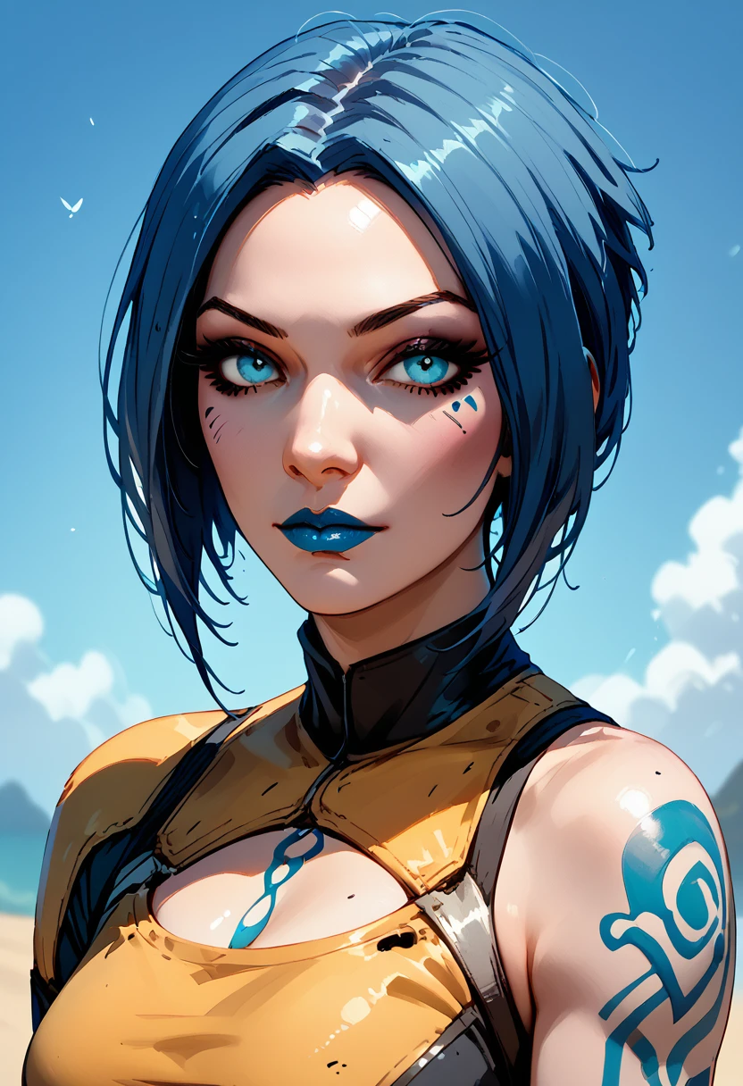 Short stoner girl, Match Face And Tattoos In Reference Image:1.5, (short green mohawk, blue accented hair with undercut sides and back:1.4), smoking cannabis:1.3, brown eyes, 32C-cup tits:1.3, large naked saggy tits:1.3, huge nipples:1.2, stretch marks:1.5, cannabis smoke, small skull and heart lineart tattoo on left collarbone:1.3, getting fucked rough:1.3, looking up at you, large penis:1.3, orgasm face:1.3, moaning:1.3, vaginal sex:1.5, missionary sex:1.3, vaginal penetration:1.3, Large flopping tits:1.5, action shot of flopping saggy tits:1.5 COMPLETELY NUDE:1.5
