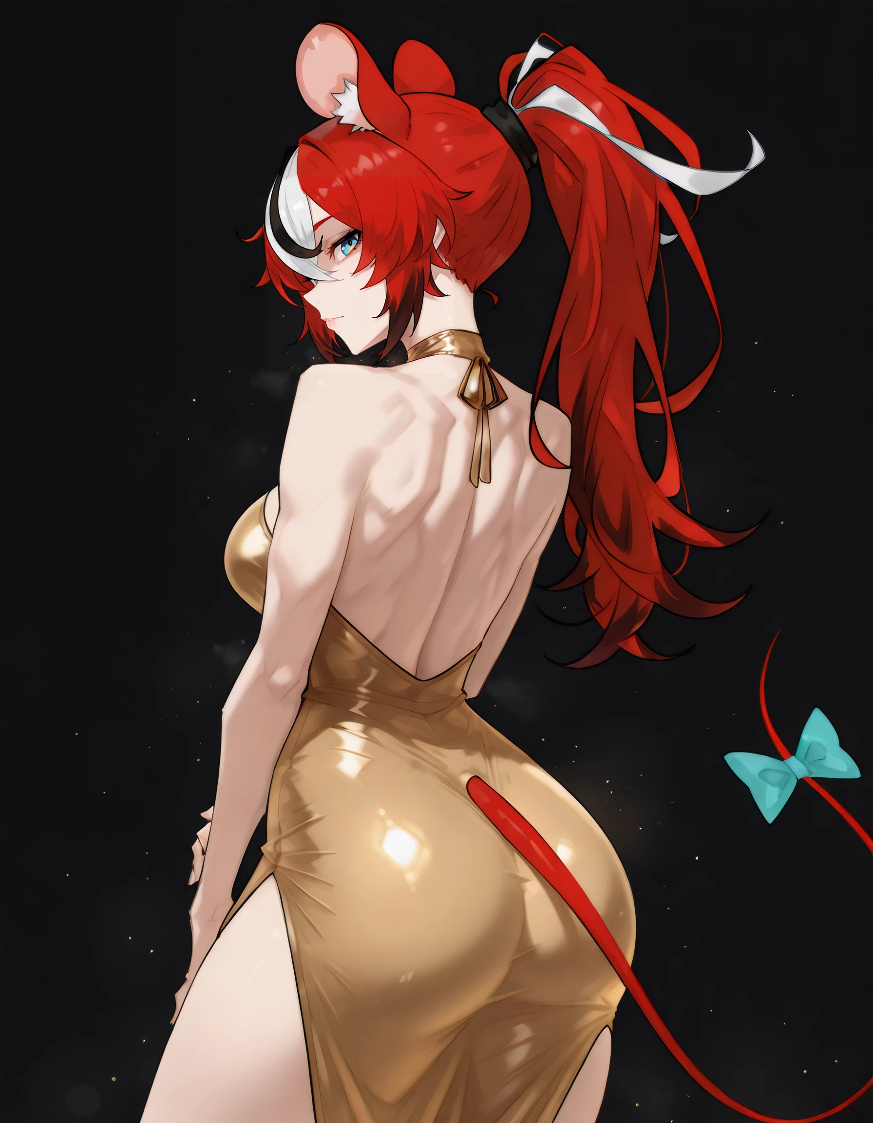 SFW, (long ((red hair))), (bikini), ((big ass)), long legs, tall girl, tall legs, slim girl, slim frame, thin legs, thin frame, slim body, small breasts, flatchest, high heels, wide hips, big hips, curvy hips, hourglass figure
