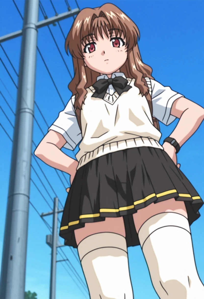 kurokoshirai, kuroko shirai, brown hair, long hair, (parted bangs:1.5), (brown eyes:1.7), Ringlet, twin tails, hair bow, bow, red bow, (small breasts:1.2), open your mouth,
break armband, black skirt , pleated skirt, safety pin,, shirt, short sleeve, skirt,, tokiwadai , twin tails, (brown:1.5),
break looking at viewer, Upper body, whole body,
break indoors, classroom,
break (masterpiece:1.2), highest quality, High resolution, unity 8k wallpaper, (figure:0.8), (detailed and beautiful eyes:1.6), highly detailed face, perfect lighting, Very detailed CG, (perfect hands, perfect anatomy),NSFW,erect nipples,No panties,No bra,Completely naked,skirtをめくる,detailed areola,a lot of sweat,large amount of love juice,squat,Transparent uniform,skirtを自分でめくる,skirtの中,detailed urethra,detailed vagina,detailed armpits,detailed pussy,transparent panties,Crab crotch,open the thighs,open your legs,dildo