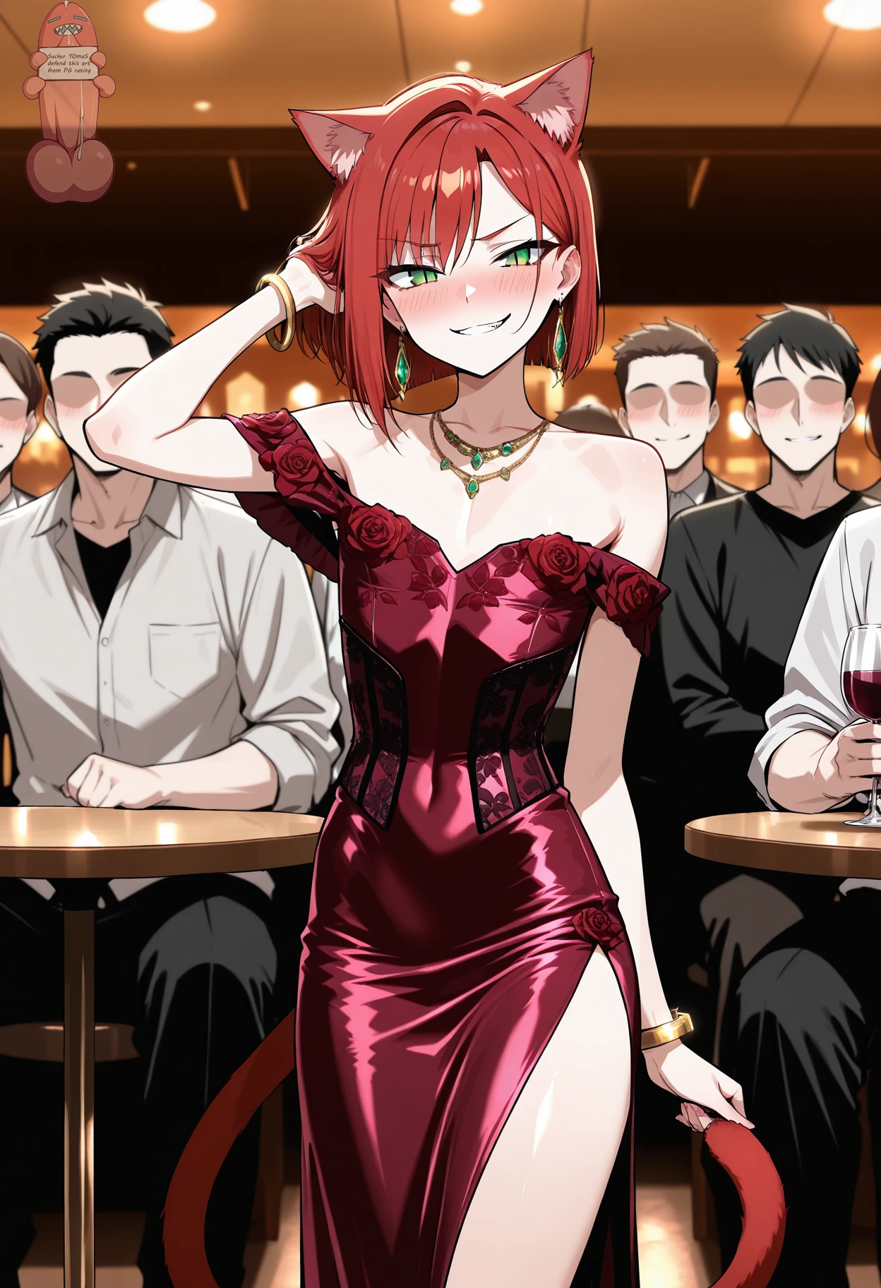 (best quality,8k,highres,masterpiece:1.2),ultra-detailed,(realistic,photorealistic,photo-realistic:1.37),Rias Gremory,ball,party,dress,eyes shining,detailed face,vivid colors,background with people,16k resolution,illustration,sparkling lights,celebration,dancing,beautifully decorated venue,warm atmosphere,lively music,dancing couples,enjoying drinks and conversations,confetti in the air,balloons in vibrant colors,glamorous outfits,exquisite ball gown and tuxedo,champagne glasses raised in toasts,laughter and smiles,energetic dance moves and twirls,people socializing and having fun,group photos and selfies,exquisite makeup and hairstyle,ornate chandeliers casting a soft glow,warm candlelight illuminating the scene,elegant and classy ambiance,excitement and joy filling the air,memorable and enchanting evening, black dress, soft smile
