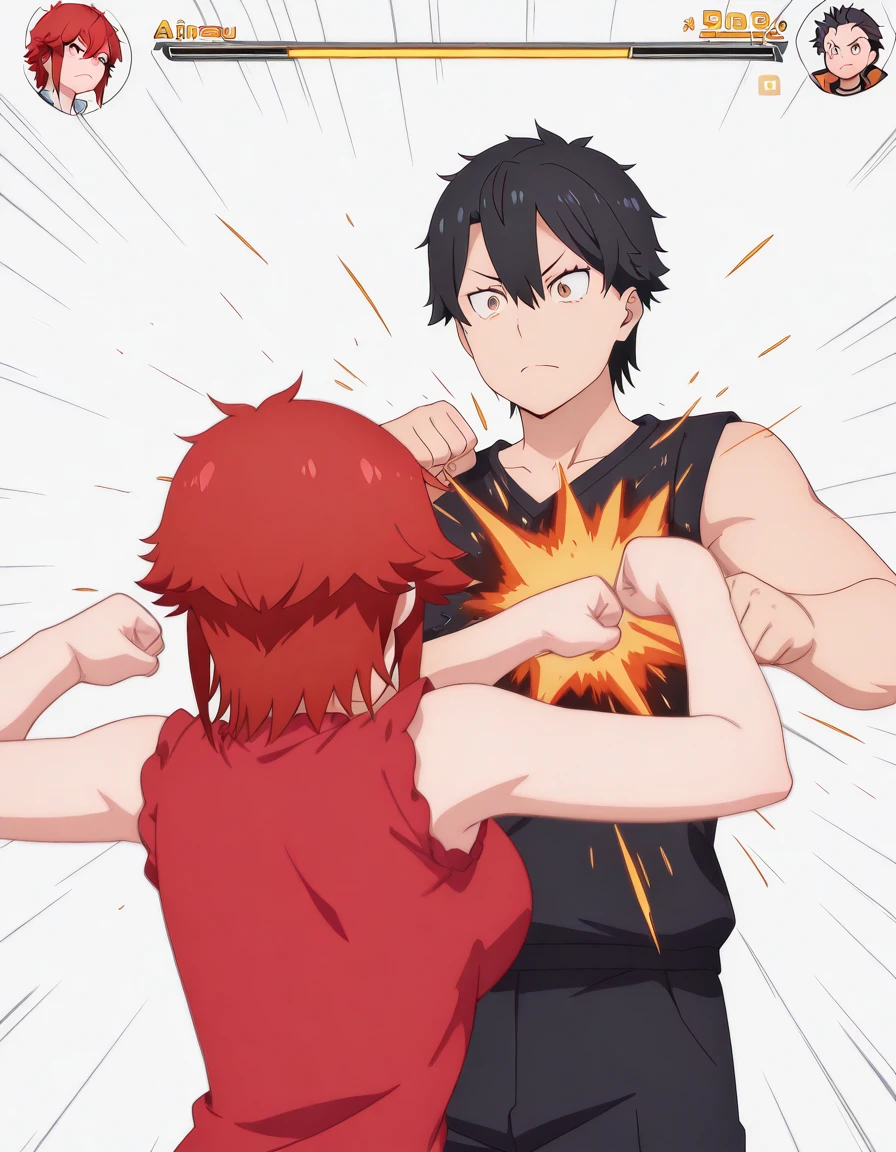 A boy who is angry with his friend