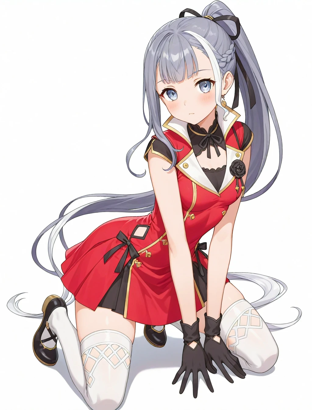 <lora:patricia_abelheim_XL_illustrious-noob_v1:1> 1girl, patricia abelheim, fatigues, kneeling,, best quality, masterpiece, high quality, highres, absurdres ,<lora:NoobV065sHyperDmd:1>