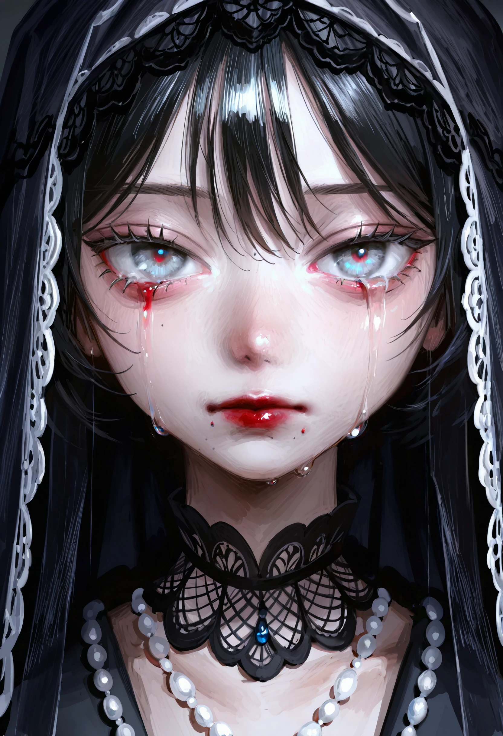 23
(very delicate and beautiful), (very delicate and beautiful), (hands lethargic) (rough clothes), (hate), (dynamic angle, portrait), (black hair), (beautiful eyes), red body, white skin, depth of field, , shortcut, (cold eyes), (expressionless), (one), cute girl, (blood) (dark room background) ((wound))