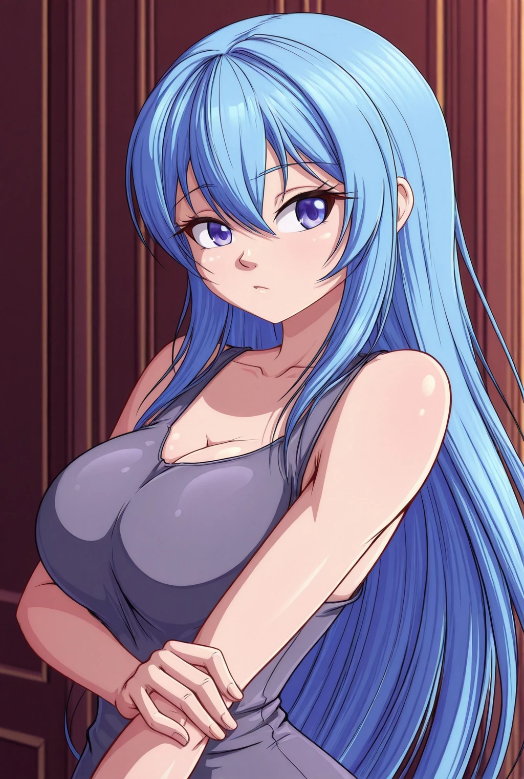(extremely detailed CG unity 8k wallpaper), (masterpiece), (best quality), (ultra-detailed), (best illustration), (best shadow), (absurdres), 1girl, solo, pefrect face, perfect eyes, shining breasts, close the camera, topless, perky tits, full naked, vivid colors, cleavage, vivid, mediumbreasts, twin braids, long hair, blue hair, blue eyes, naked, no clothes, seductive smile, from front, sitting and spread legs, show her pussy, grab pussy, pink pussy, clitoris, hands on pussy, pussy grabbing, fingering, schlick, masturbation