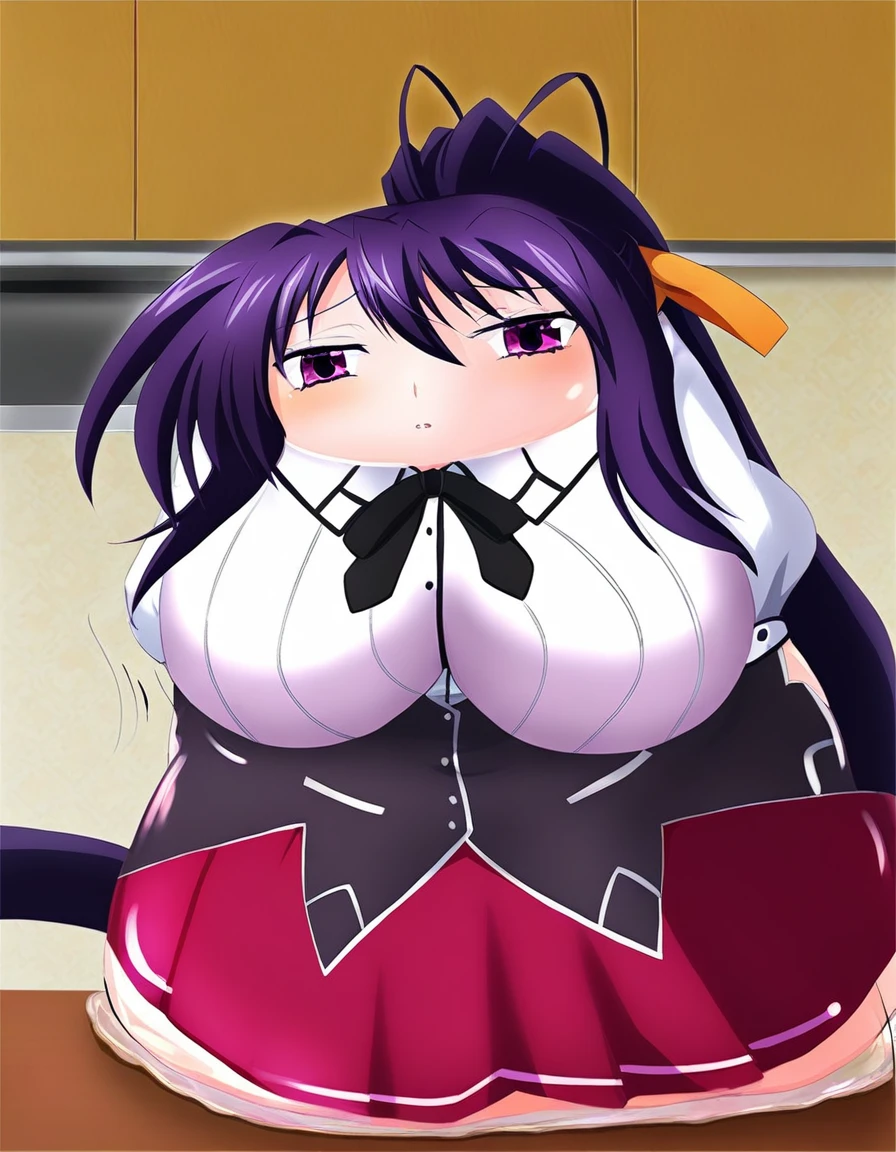 1girl,gyaru,grin,smile,vase,apple,play hooky,withdrawal,disease room,(thick thighs:1.3),tight clothes,deep_skin,shiny_skin,dark_skin,black_skin,nurse,a white nurse dress,dress white,large breasts,squatting,