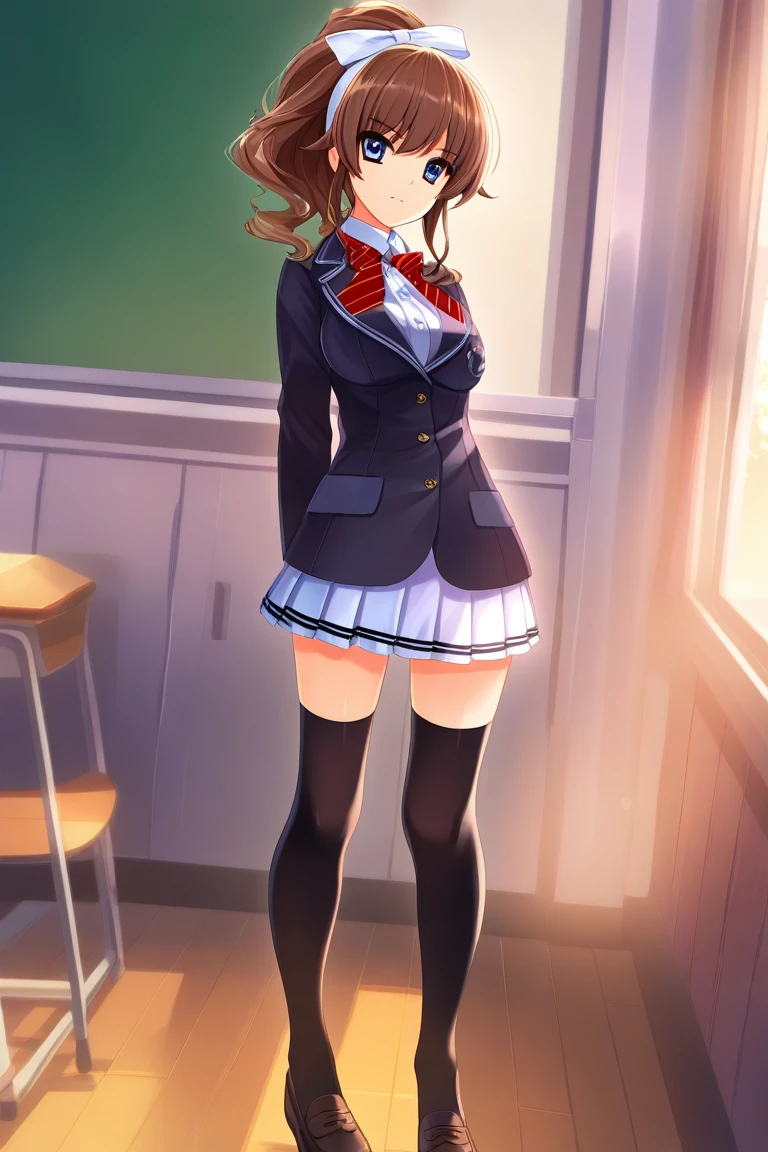 8k, beautiful and detailed, warm lighting, evening, inside, 1girl, souryuu asuka langley, (school uniform, dress lifted, white cotton underwear), full body, ((small narrow hips)), mischievous look, sly smile, angry eyes, fancy party, stockings, garter, small frame, jewelry, tease, skinny, long legs, crowd