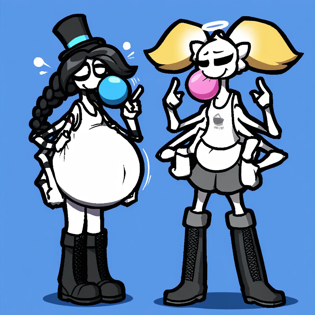 Flat Color Thick Line Style V1