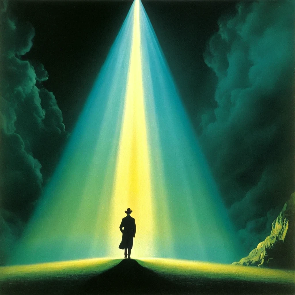 1920s commercial illustration of <lora:volumetric lighting style pony v1:1>
cinematic god rays, crepuscular rays, Sunbeam of a group of different disco par lights with colored smoke and Volumetric light, detailed background, perfect image, perfect body, perfect anatomy, sharp image, detailed image, contrast, Kodak film, high quality photography, cinematic photography style, Volumetric lighting style, Sunbeam style, crepuscular rays style, god rays style, cinematic rays style, no humans, glowing, scenery, space, planet, solo, light, cave, blue light, yellow light, green light, red light, smoke light, fog light, magazine cover illustration from the 1920's, exaggerated realism, a hint of caricature