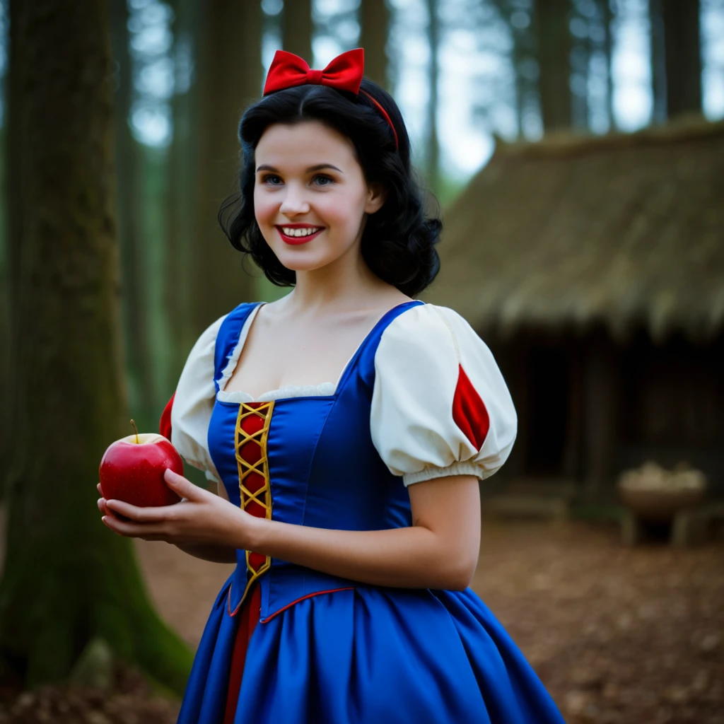 cinematic film still of <lora:Snow White pony v1:0.9>
Snow White a DVD front cover of snow white movie with snow white in it In 1500s 15th Century, 1girl, looking at viewer, smile, black hair, dress, bow, hair bow, multiple boys, mole, cosplay, parody, cover, realistic, fake cover, kiki (majo no takkyuubin)
, shallow depth of field, vignette, highly detailed, high budget, bokeh, cinemascope, moody, epic, gorgeous, film grain, grainy