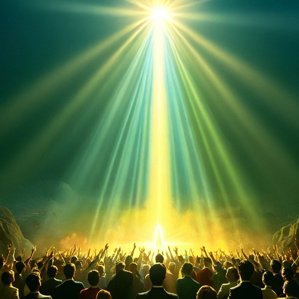 1920s commercial illustration of <lora:volumetric lighting style illu:1>
cinematic god rays, crepuscular rays, Sunbeam of a group of different disco par lights with colored smoke and Volumetric light, detailed background, perfect image, perfect body, perfect anatomy, sharp image, detailed image, contrast, Kodak film, high quality photography, cinematic photography style, Volumetric lighting style, Sunbeam style, crepuscular rays style, god rays style, cinematic rays style, no humans, glowing, scenery, space, planet, solo, light, cave, blue light, yellow light, green light, red light, smoke light, fog light, magazine cover illustration from the 1920's, exaggerated realism, a hint of caricature
