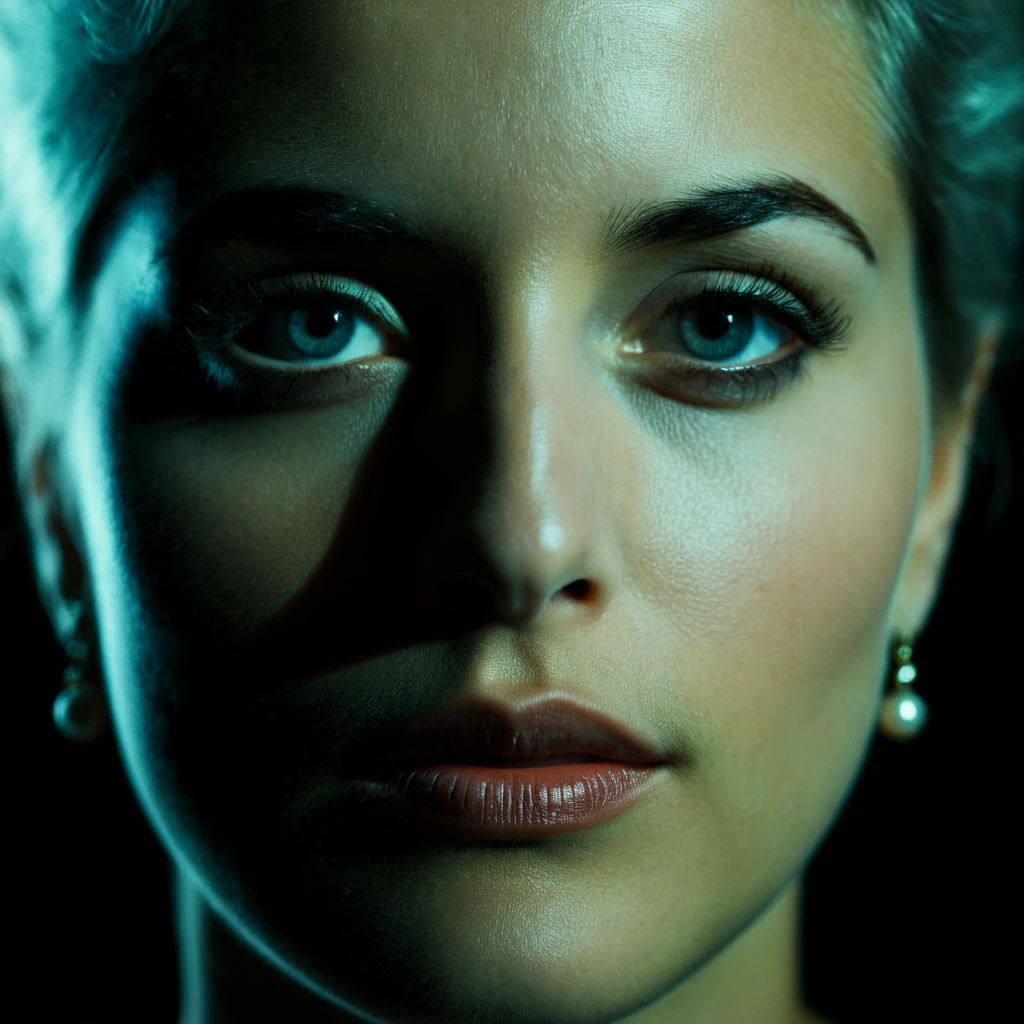 cinematic film still of <lora:Rembrandt Lighting style illu v1:1>
In Rembrandt Lighting style a grey hair older woman with a black background and a black background, partially covered in shadows, Rembrandt shadow style, cinematic face shadow style, nose shadow, movie themed, sharp, detailed, epic cinematic photography, artistic creative style, dramatic chiaroscuro light, cinematic chiaroscuro color style, skin tone film style, Kodak, 35 mm film style, widescreen, cinematography technique style, Rembrandt Lighting style, 1girl, solo, looking at viewer, blue eyes, black hair, 1boy, closed mouth, male focus, lips, facial hair, black background, portrait, realistic, dark, jewelry, earrings, eyelashes
, shallow depth of field, vignette, highly detailed, high budget, bokeh, cinemascope, moody, epic, gorgeous, film grain, grainy