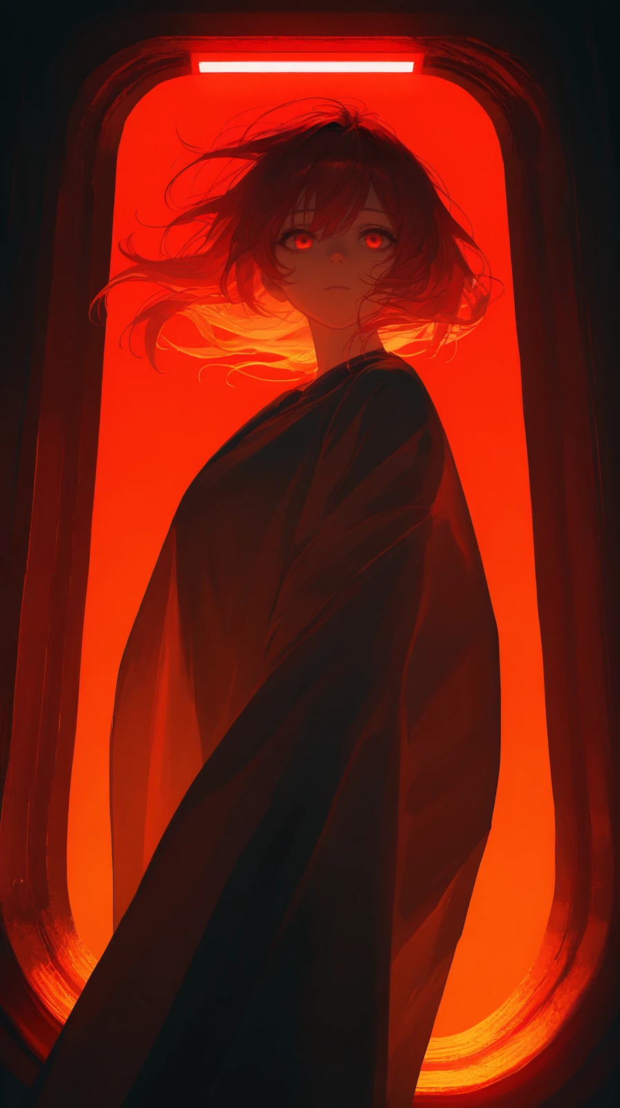 masterpiece, detailed_eyes, high_quality, best_quality, highres, absurdres, 8k, Jedst1, a contemplative artist in a cluttered studio, in a windswept desert under a crimson sky, with digital realism, under cold fluorescent lighting from above, creating a tense and suspenseful atmosphere ,<lora:Jedst1-000004:1>