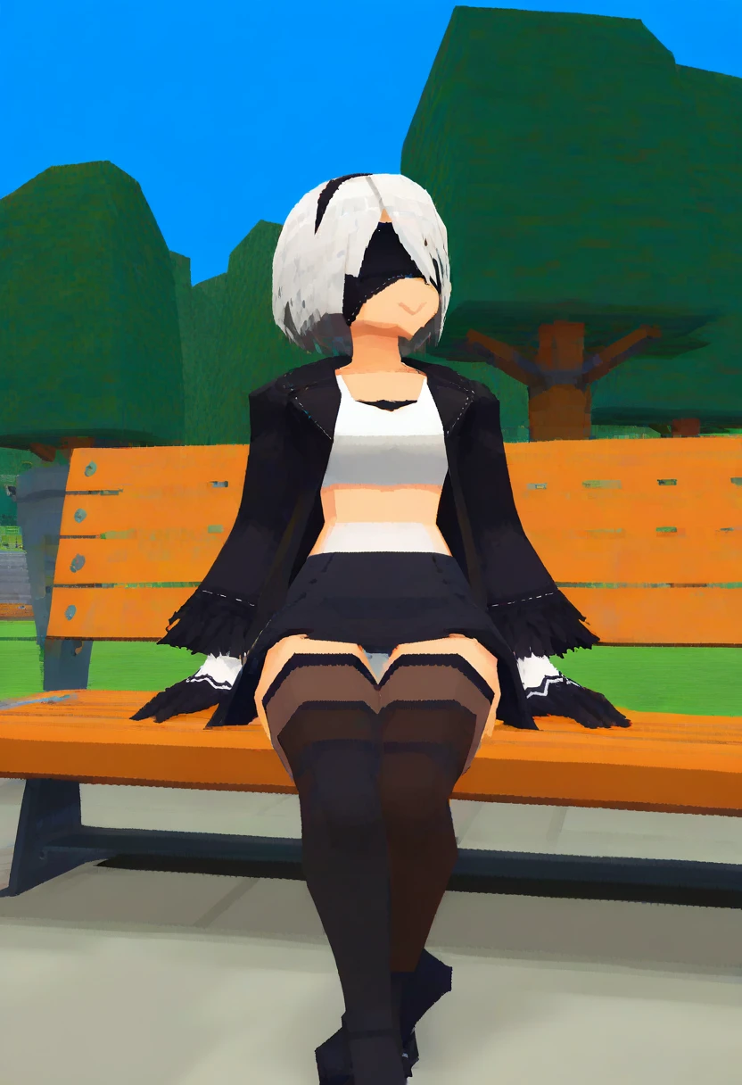 [ggas_fishnet], [Claire (the summoning)], [Uploaded to e621.net; (Pixelsketcher), (wamudraws)], ((masterpiece)), ((1girls)), ((solo portrait)), ((full body)), ((furry; anthro)), ((detailed fur)), ((raytracing)), ((detailed shading)), ((beautiful 3D art)), {anthro; (white fur, black nose), pink pentagram on forehead, long blue hair, dark blue slit eyes, frown, (short sleeve black tee shirt, tight denim skirt)), (goth boots; dark blue laces), (fishnet thigh highs:1.3), (camel toe:1.2), (light blue panties:1.3)}, ((sitting on bench; (attractive pose:1.3))), [background; (park; nighttime, (starry sky:1.2)]