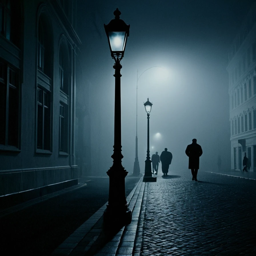 Dark Moody Atmosphere, <lora:Chiaroscuro film style illu v1:0.8>
Dark Cinematic Chiaroscuro Lighting Style of a street light in a foggy city, sharp, detailed, perfect, perfection, realism, cinematic exposure, cinematic color, cinematic contrast, dramatic style, cinematic style, dramatic shadow, partially covered in shadow, Chiaroscuro Lighting Style, outdoors, no humans, night, building, scenery, blue theme, light, road, lamppost, pillar, street, reflective floor, pavement, crosswalk, indoors, stairs, tiles, tile floor, arch, dark, sky, cool light style, dramatic, mysterious, dark moody atmosphere