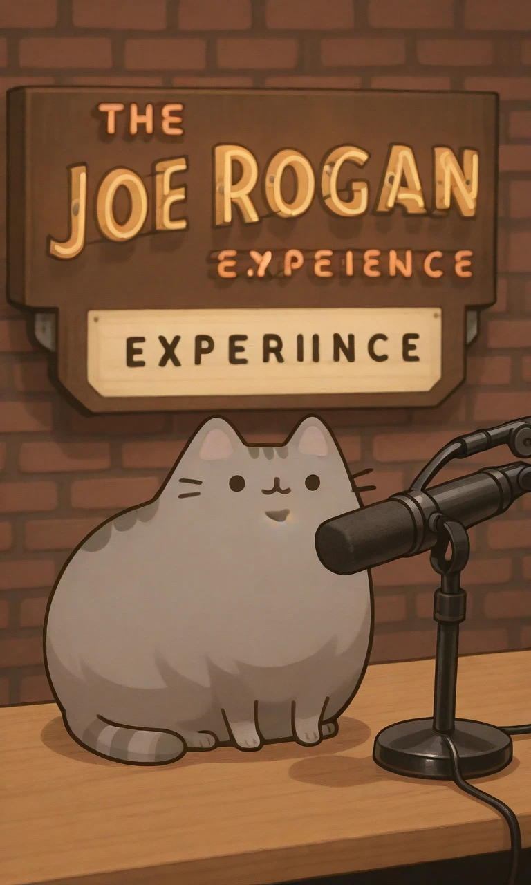 embedding:IllusP0s, the joerog an experience, sign, microphone, desk, wall, no humans, pusheen, close-up,<lora:PusheenIXL.safetensors:0.7:0.7> <lora:the joerog an experience_illustrious.safetensors:1.0:1.0>