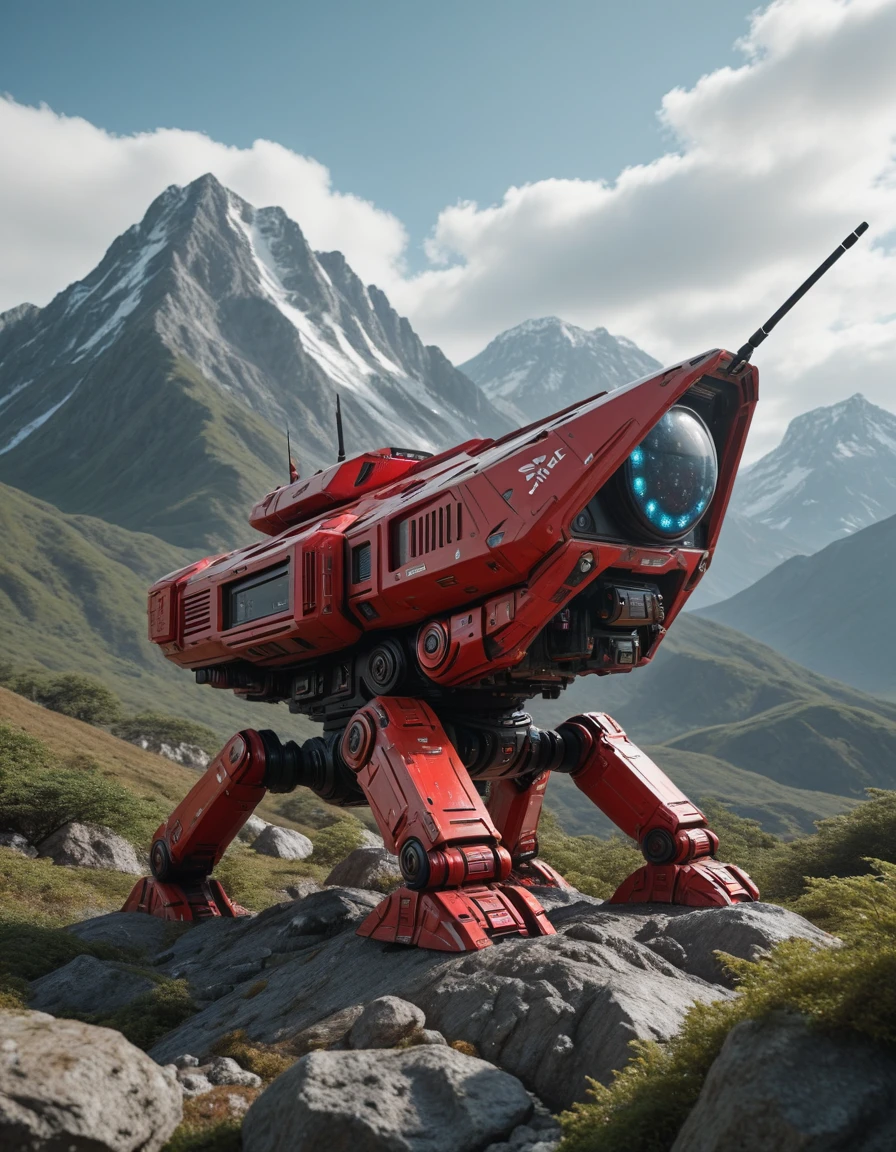 <lora:SW_Minis_S_podb:1.0> swmpod, on a mountain
