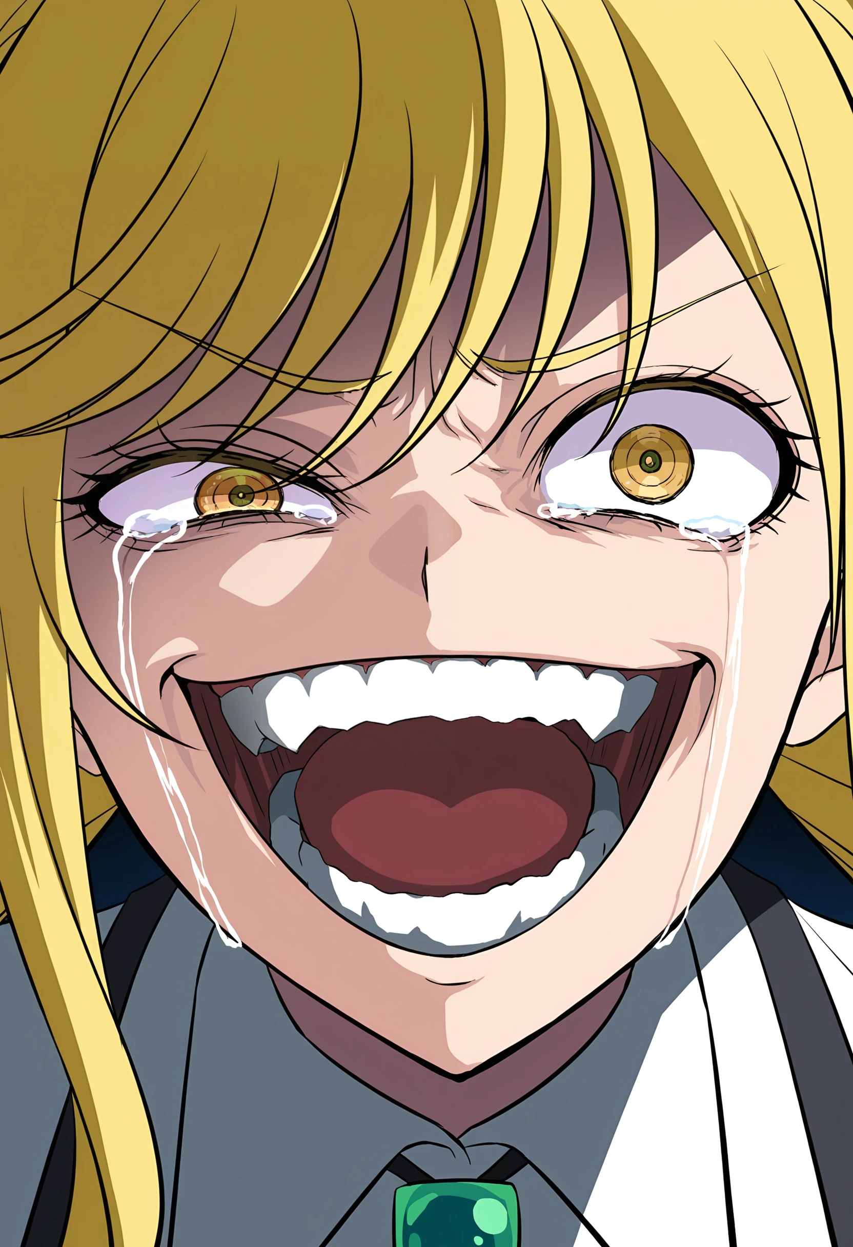 best quality, 8k, 32k, masterpiece, UHD:1.2), highres, ((sharp focus)), delicate details, ((uvula)), tongue, ((saliva))