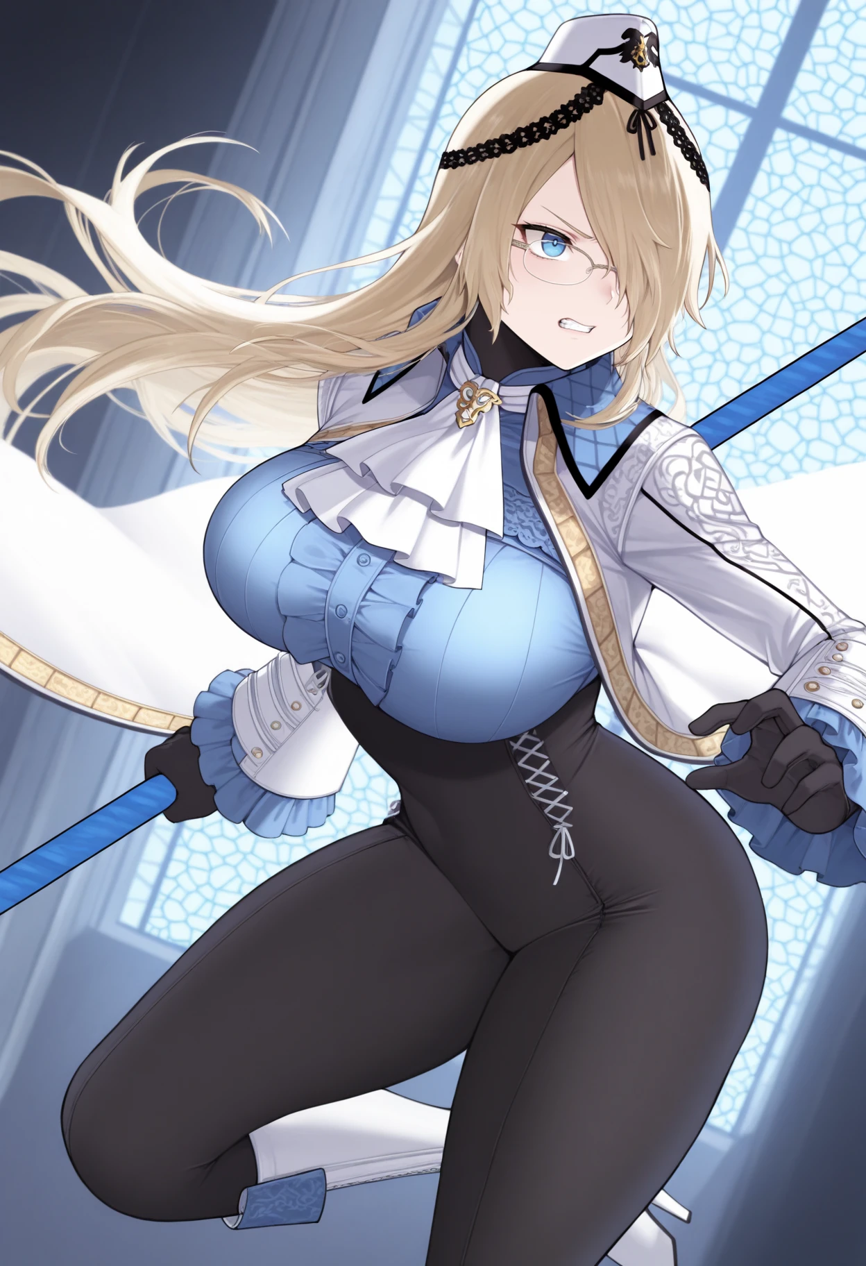 score_9, score_8_up, score_7_up, score_6_up, uncensored, score_9, score_8_up, score_7_up, score_6_up, uncensored, (24yo girl:1.1), strong milf, Artoria Pendragon Lancer, long hair, blonde hair, yellow eyes, sidelocks, single hair bun, french braid, crown, BREAK detailed eyes, (perfect hands, perfect anatomy), detailed skin texture, (blush:0.5), (goosebumps:0.5), subsurface scattering, cinematic, Sharp focus, humorous illustration, big depth of field, Masterpiece, concept art, trending on artstation, Vivid colors, Simplified style, trending on ArtStation, trending on CGSociety, Intricate, Vibrant colors, Soft Shading, Simplistic Features, Sharp Angles, Playful, excessive sweating, sweating profusely, sweating drop BREAK, large_breasts, bodysuit, black_gloves, solo,blush, belt, looking_at_viewer, bangs, arms_up, rope, fingerless_gloves, covered_navel, embarrassed, blush face, looking at viewer, clenched teeth, drooling, torn, lose belt, thick, bound, thigh, messy hair,
