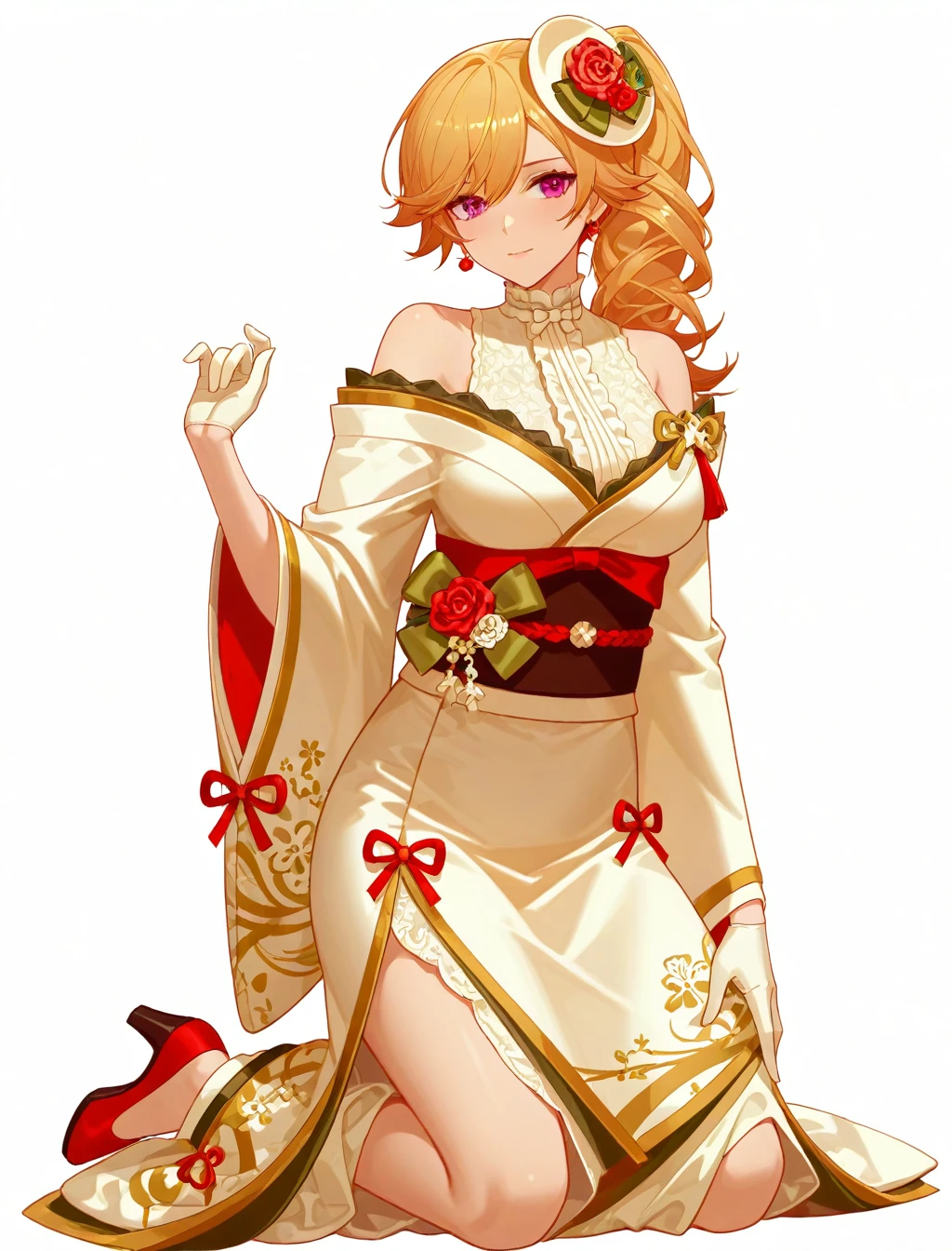 <lora:richelieu_XL_illustrious-noob_v1:1> 1girl, richelieu \(azur lane\), haregi, kneeling,, best quality, masterpiece, high quality, highres, absurdres ,<lora:NoobV065sHyperDmd:1>