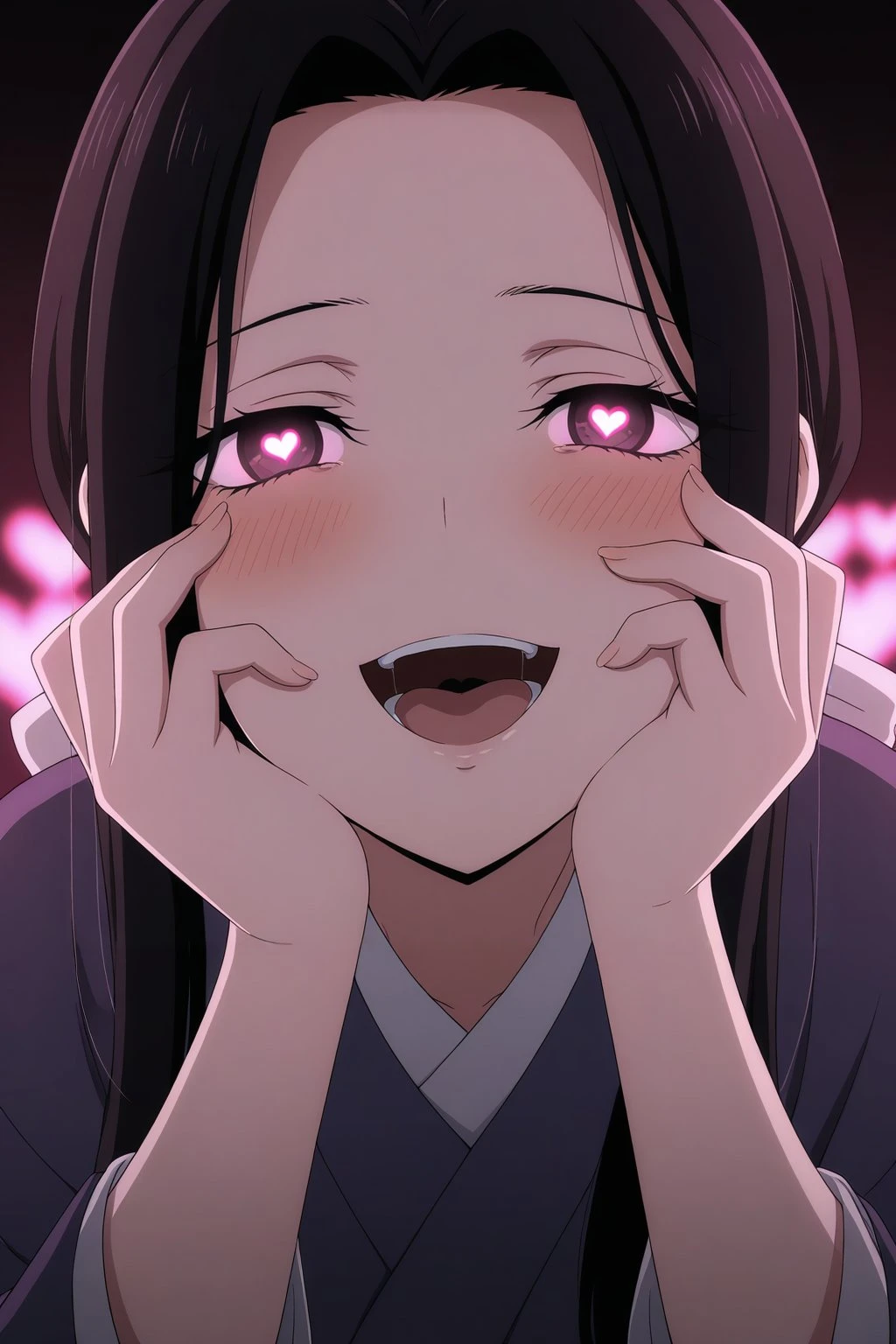 masterpiece, best quality, amazing quality, very aesthetic, absurdres, ultra detailed,
<lora:il_contrast_slider_d1 (ЦВЕТ КАРТИНКИ):-0.8>
<lora:Shirayuki:0.8> shirayuki, 1girl,
yandere trance, yandere, hands on own cheeks, hands on own face, crazy eyes, crazy smile, crazy, heart-shaped pupils, glowing eyes, symbol-shaped pupils, hand on own face, open mouth, glowing, blush, looking at viewer,, , ,