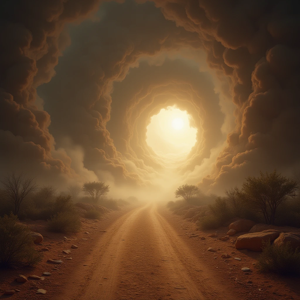 A road leading into a dusty vortex.
vrtxCE_style