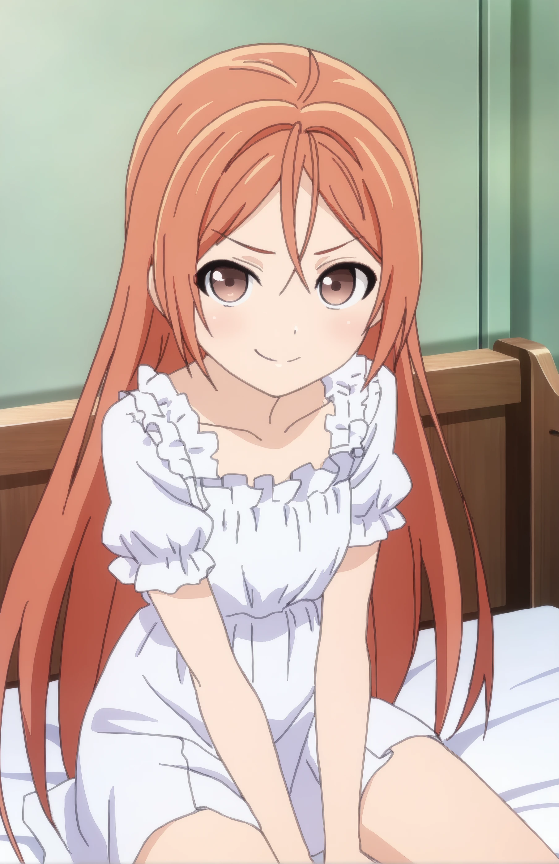 1girl, ayumu uehara, pink hair, hair ornament, yellow eyes, <lora:AyumuaUehara_Mistoon_Locon_CulturedDiffusion:0.5>
princess, tiara, long hair, castle, tower, white dress,
smirk, hand on own chest, lying,
masterpiece, best quality, highres, absurdres