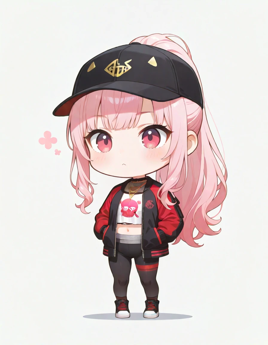 masterpiece, best_quality, very_aesthetic, highres, absurdres, ultra detailed,
<lora:negXL:0.5> <lora:chibi_IL:0.5> chibi, solo, simple background <lora:nami_haru_IL:0.5>(ã»ã»;)
hololive, mori calliope \(streetwear\), hololive