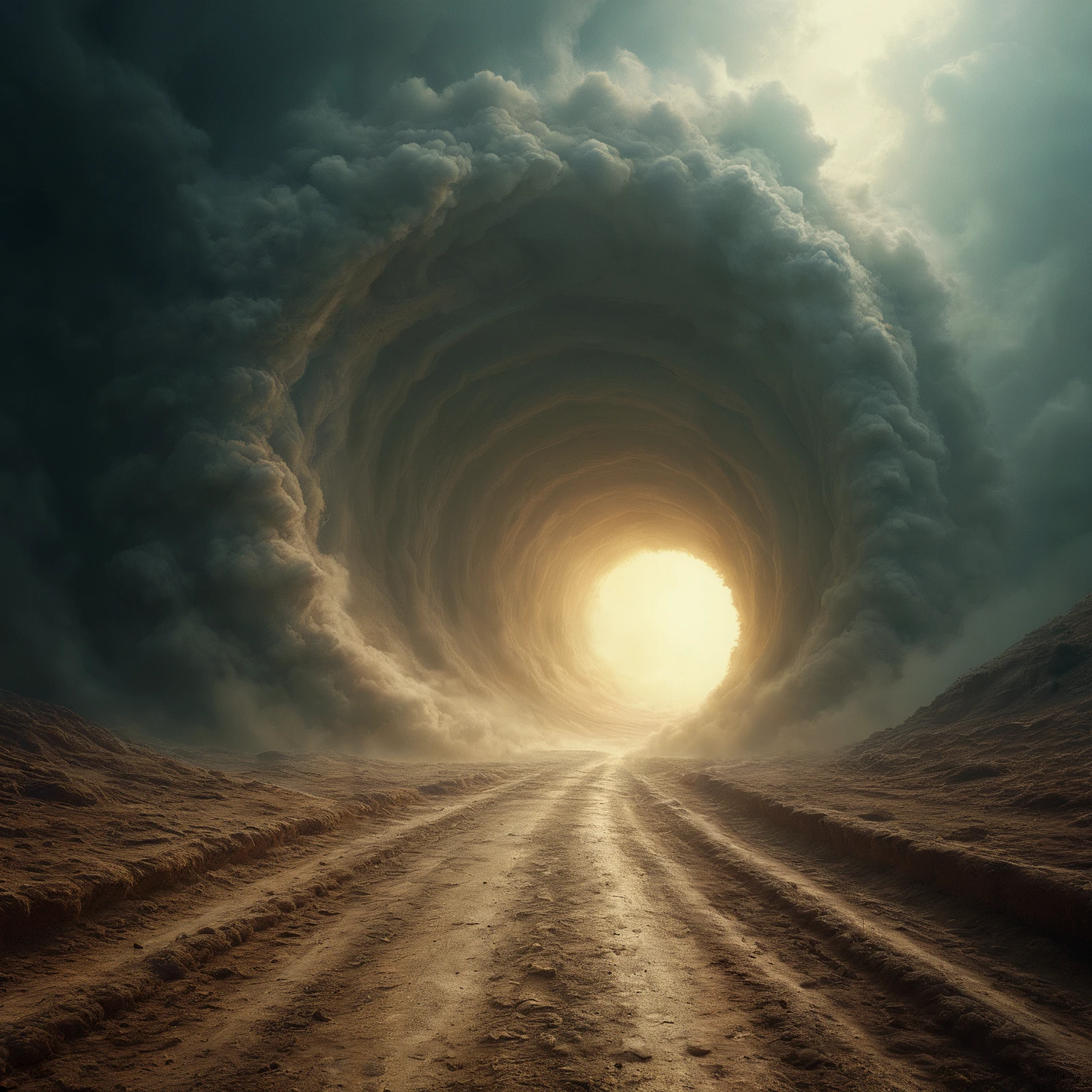 A road leading into a dusty vortex.
<lora:Vortex01_CE_XL_300-OT:0.6> vrtxCE_style
