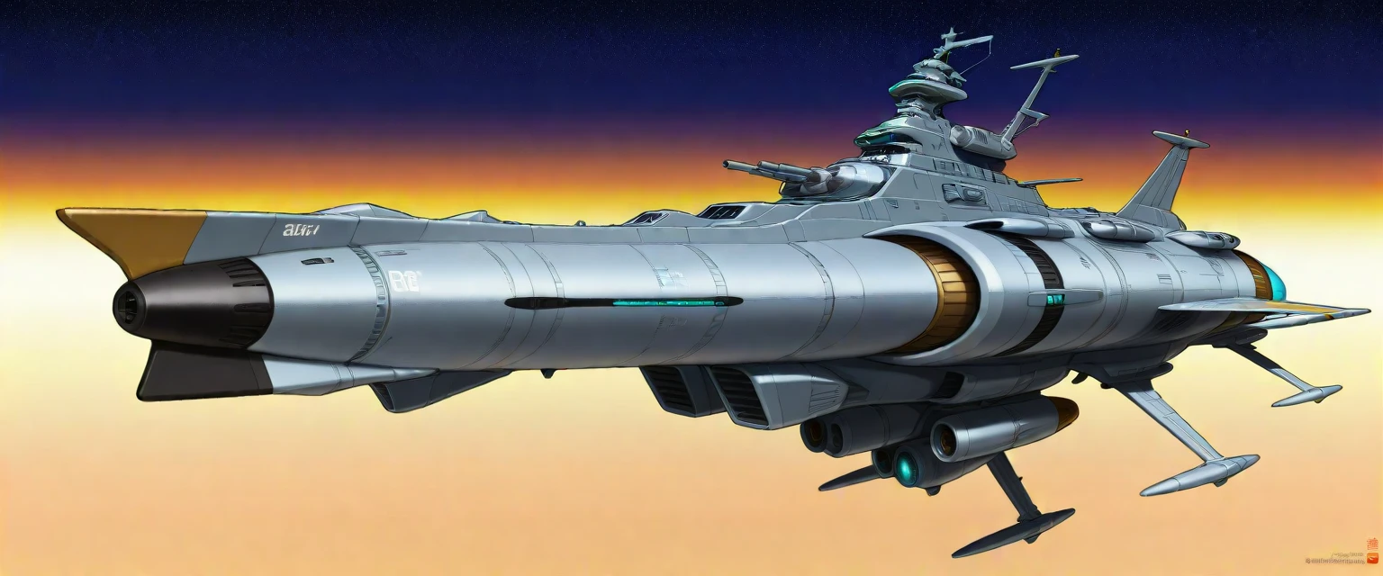masterpiece, best_quality, very_aesthetic, highres, absurdres, ultra detailed,
starry sky, planet, nebula, battle ship,military vessel,fleet,
<lora:negXL:0.5> <lora:yamato2199_IL:1> yamato2199, no humans, science fiction, spacecraft, vehicle focus, military vehicle, energy cannon, thrusters, machinery, simple background, space, realistic
yoneyama mai,dynamic visul,multiple-tone hair, multiple-tone background, watercolor \(medium\), vivd color,silver theme,yellow theme,warm colors,dream like,