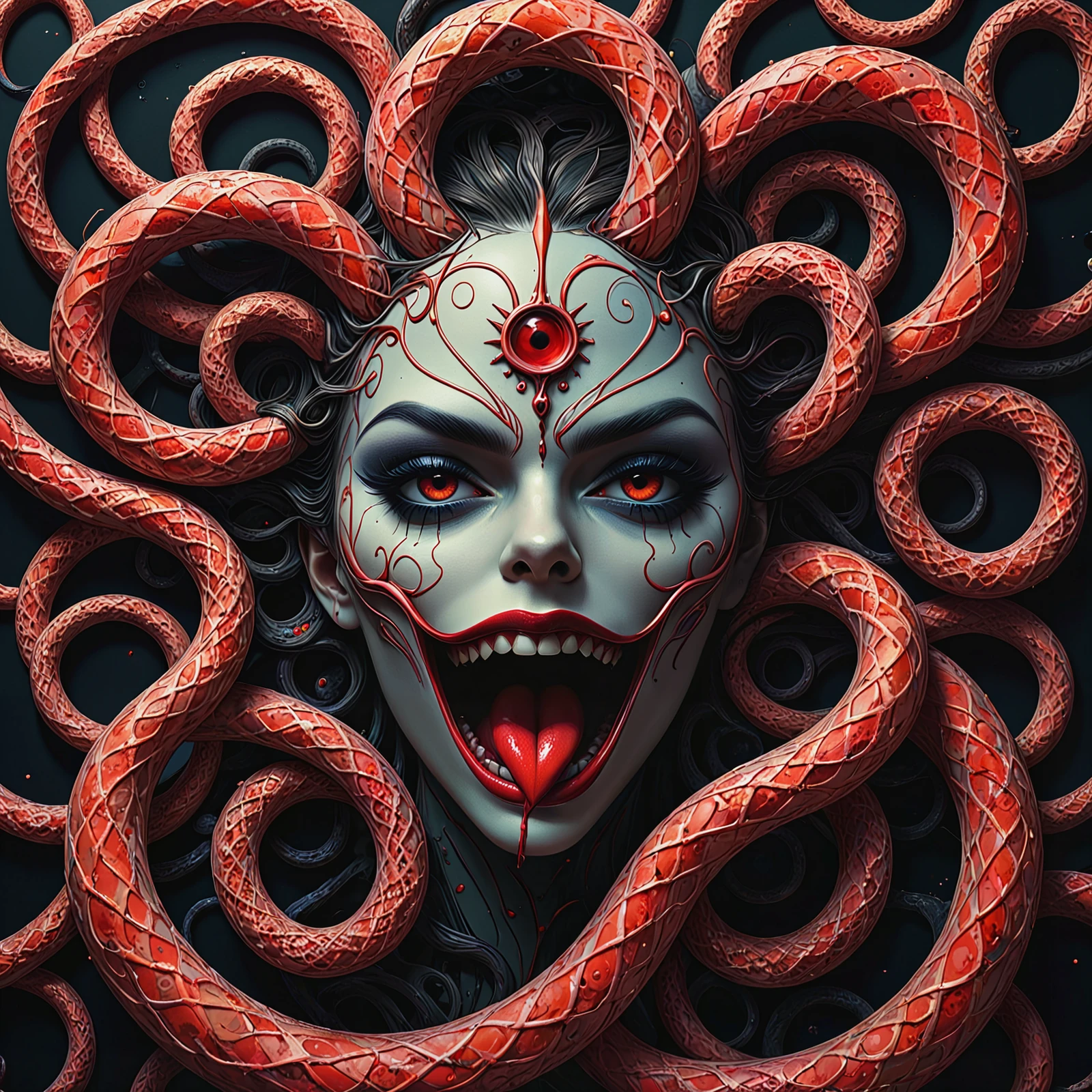 Twisted, demented, evil, fraught, pained, abstract, surreal, geometric.

<lora:Medusa01_CE_XL_300-OT:0.4> mdsaCE_style
