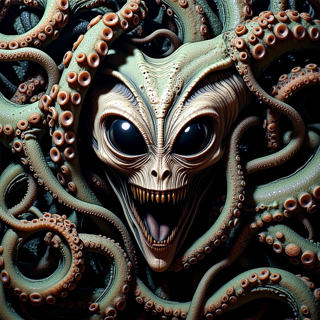 A wedge-shaped alien face, engulfed in tentacles.
mdsaCE_style
