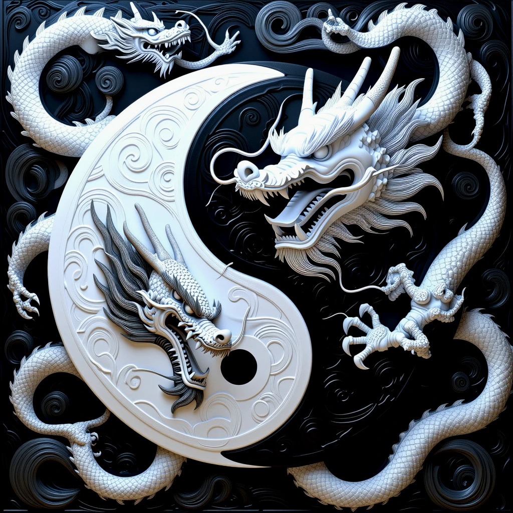 Photo, photorealistic, RAW, 8k, abstract art.

Artistic. Abstract.

Yin and Yang. Dragon.

mdsaCE_style